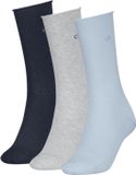 Calvin Klein Damessokken Classic Rolltop 3-Pack Light Blue
