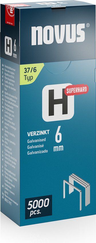Novus Tools 042-0770 Nieten met fijn draad Type 37 5000 stuk(s) Afm. (l x b) 6 mm x 10.6 mm