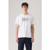 Levi's Ss Tee Coupe Relaxée Distressed Serif 3 Wh