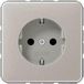 Jung Wandcontactdoos met randaarde CD1520KIPT Platina