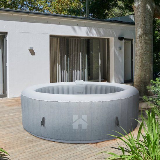 Homedelux SPLASH Uni - Beton Grijs Buiten Whirlpool Spa (⌀ 208cm) - 6 pers.