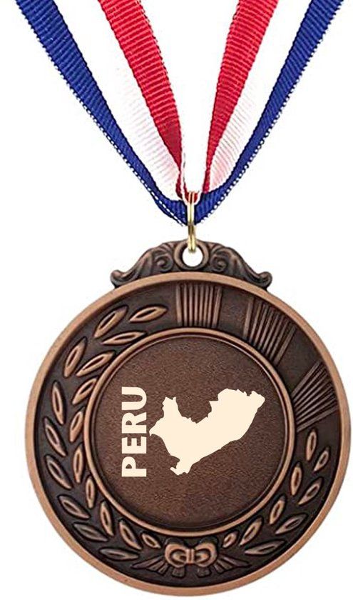 Akyol - Peru Medaille Bronskleuring - Piloot - Toeristen - Peru Cadeau - Metaal - 6.5cm