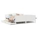 vidaXL Massief grenenhouten bedframe Wit 180x200 cm