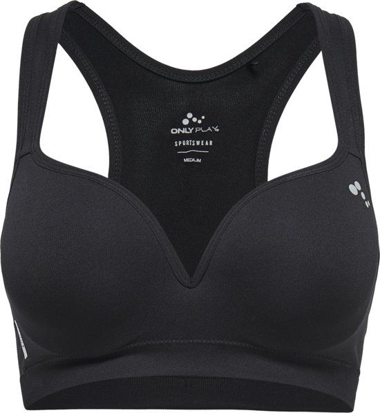 ONLY Martine Sportbeha Dames - Zwart - 5713442283324
