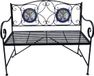AXI Margot Mozaïek Tuinbank Mediterrane Stijl – Blauw/geel – Metalen Tuinbank – 107 x 54 x 92 cm – Tuinbank voor 2 Personen