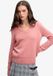 Superdry Gewassen V-hals Trui Dames Katoen Withered Rose Maat 16