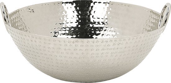 Beliani SHIBAH - Decoratieve schaal - Zilver - Aluminium