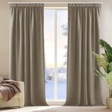 Deconovo Warmtewerend Gordijn, 140×175 cm, 2 Stuks, Taupe