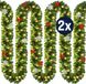 Casaria Guirlande - 2x5m 80 Leds incl. Decoratie - Blanc Chaud