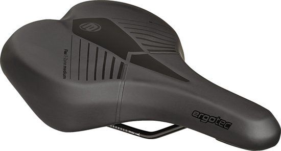 Ergotec Comfort L Fietszadel - 265 x 206 mm - Zwart - Unisex
