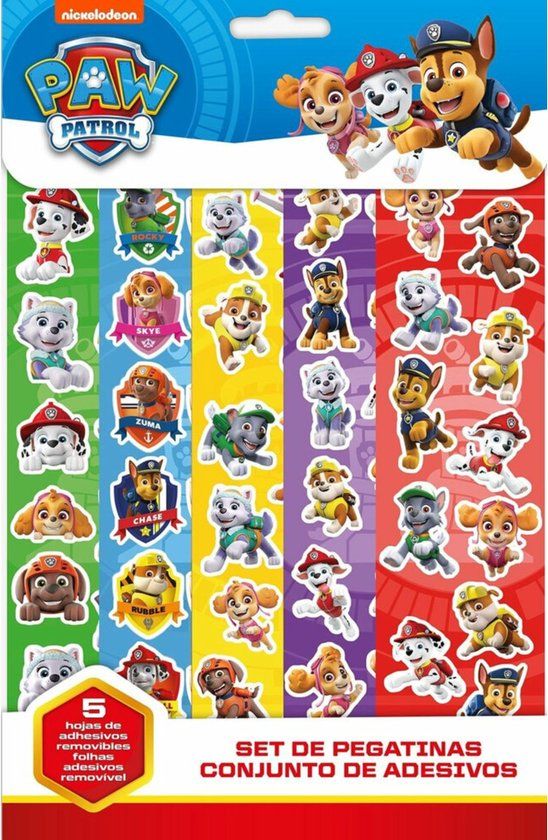 PAW PATROL STICKERS - 5 STICKERVELLEN