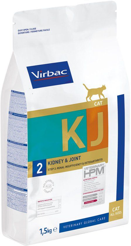 Virbac Veterinary HPM Dietetic Cat - Kidney & Joint - 1,5 kg