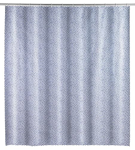 WENKO Douchegordijn Sevilla - blauw - 180 x 200 cm