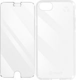 Muvit, Beschermingspakket Geschikt voor Apple iPhone SE / 8 / 7 / 6s / 6 Schokbestendig hoesje en gehard glas, Transparant