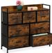 Merkloos Ladekast - 85 x 100 x 30,5 cm - 7 Lades - Industrieel - Slaapkamer - Bruin-Zwart