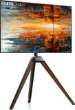 Support TV en bois pour écrans de 32-60 pouces, avec hauteur réglable, compatible VESA (200x200 mm)