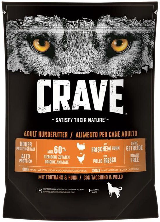 Crave Dog droogvoer kalkoen & kip - 2,8kg