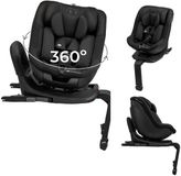 KinderKraft 4KIDS Autostoeltje I-GUARD i-Size AIR FLOW 40–105 cm | ISOFIX + steunpoot | 360° draaibaar | 4-sterren veiligheid - Zwart