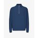 Colorful Standard Merino pull à col roulé et fermeture éclair 1/4 Bleu Marine