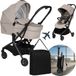 Lionelo Sia Flex Kinderwagen & Buggy – Cabinewagen – Reiswieg & Wandelwagen – Ultralicht 6,1 kg – Compact Inklapbaar – 3D Ventilatie – AiryDots Matras – Eénhandsbediening – Incl. Accessoires
