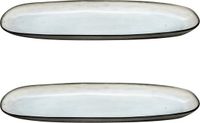 Medard de Noblat - Shadow Nacre - Grote ovale schaal - 35.5 x 14 cm - 2 delig - Stoneware