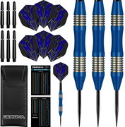 DESIGN DESIGNA Mako Darts - Steel Tip Electro Brass - Micro Grip - Blue 25 Gram