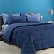 Microvezel dekbedovertrek voor een tweepersoonsbed, blauw, 1 stuk