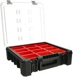 KOTARBAU® Draagbare assortimentsdoos WRC 39 x 40 x 11 cm opbergdoos met compartimenten van polycarbonaat hoge kwaliteit