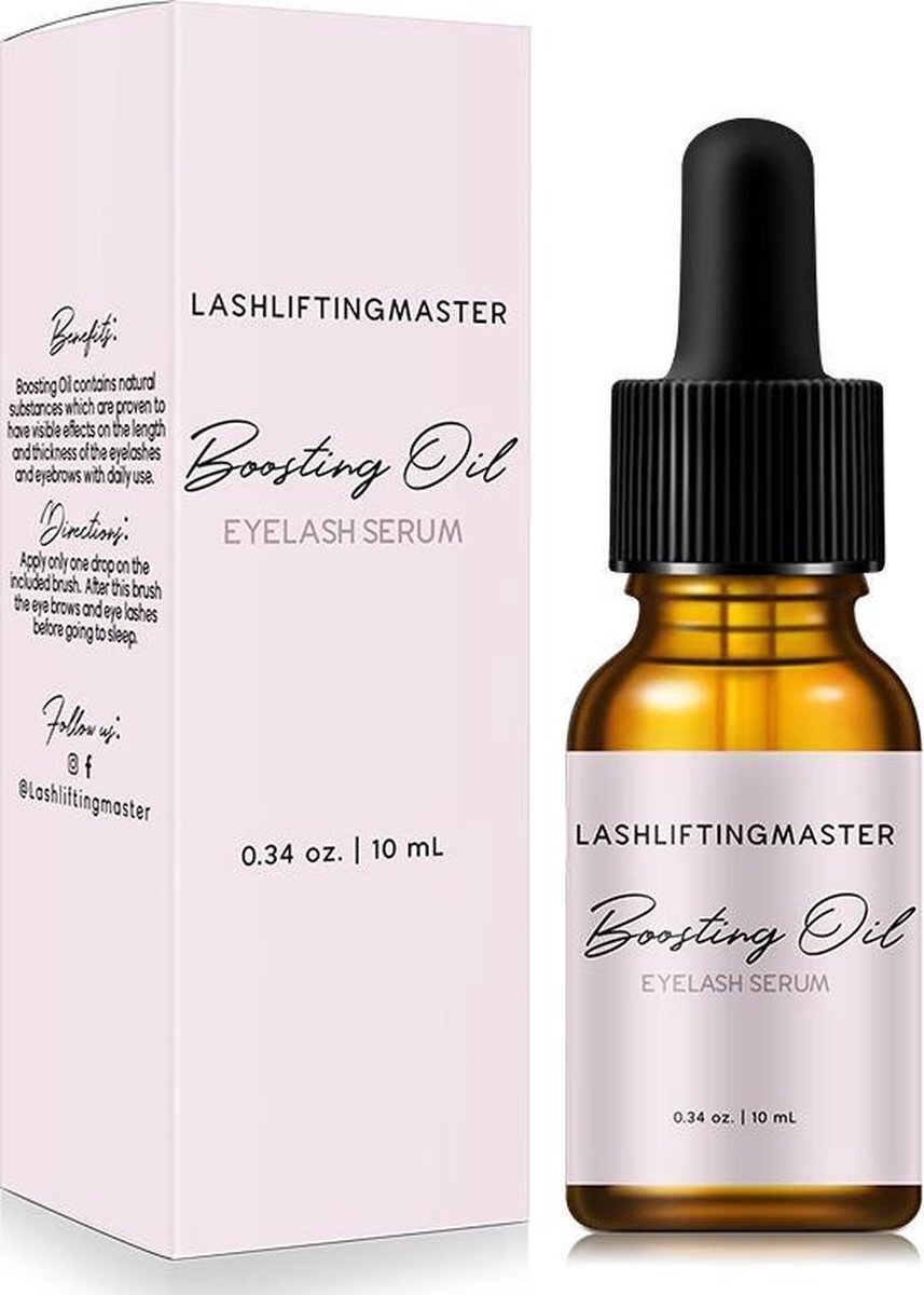 LashLiftingMaster - Boosting Eyelash Oil met wimper borstel- Wimper Serum - Wonderolie - sterke lange dikke wimper groei - Castor olie Oil - Lashlift - haarolie - baardolie