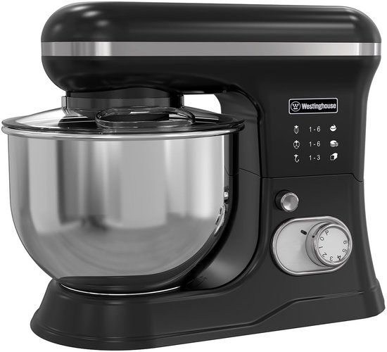 Westinghouse Retro Standmixer - 1200W - Keukenmachine 5L Mengkom - Zwart