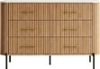 en.casa Commode Kokunse ladekast 120x42x78 cm eikenkleurig