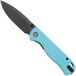 QSP Knife Ferret QS170-B2, Black Nitro-V, Sky Blue G10 couteau de poche