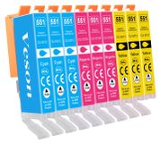 Canon Pixma CLI-551 XL cartouches d'encre compatibles - 9 pièces