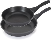 Cook Concept Poêle/casserole en fonte - 2x - Noir - 20 et 24 cm