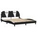 Syfax Viana Bedframe "Viana" without mattress faux leather black and white 160x200 cm