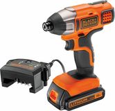 BLACK+DECKER 18V Accu-slagmoersleutel met accessoires, 1x 2,0 Ah Li-Ion accu, lader BDCIM18D1A-QW