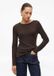 s.Oliver Halfdoorzichtig shirt met lange mouwen en een slim fit - 36 - bruin