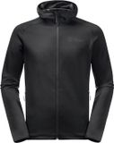Jack Wolfskin Baiselberg Hooded Fz M Fleece Zwart Heren S