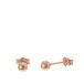 Lucardi Dames Oorbellen bol roseplated 4mm