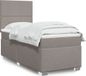 Maison Exclusive - Sommier à lattes de lit avec matelas Taupe 90x200 cm Tissu