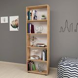 en.casa Boekenkast schap Vara 172x55x20 cm eiken