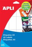 Apli BL 340 ETIK A5 21x75 Universele etiketten wit 21x75mm 340 stuks