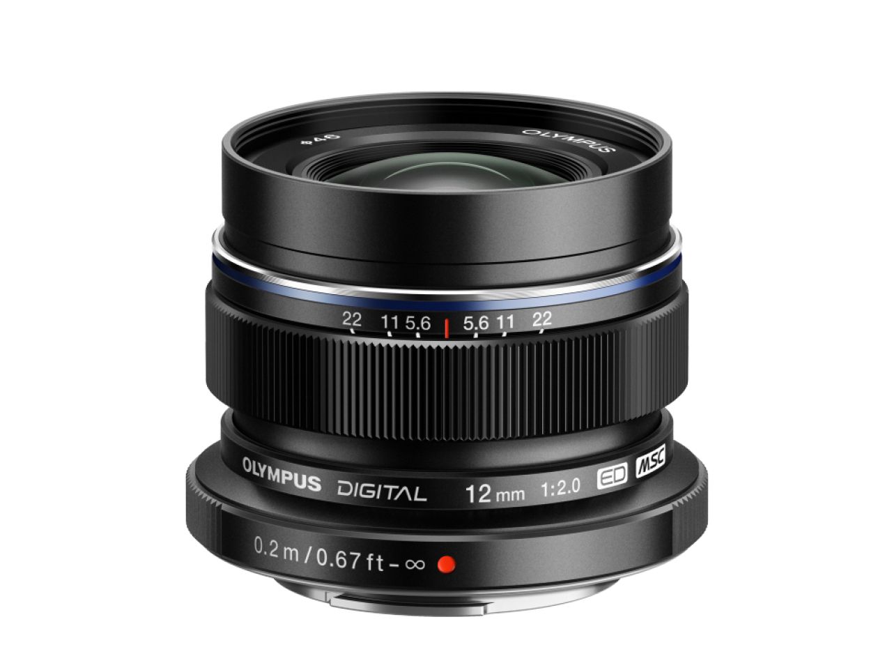 Olympus M.ZUIKO DIGITAL ED 12mm f/2.0 - Wide Angle Lens - Black