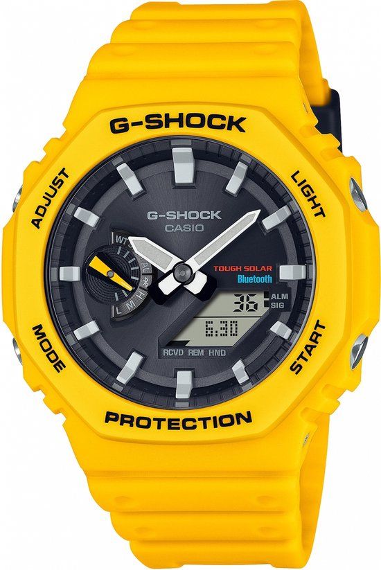 CASIO G-Shock GA-B2100C-9AER Heren Horloge - Geel - Resin - Solar - 45.5 mm