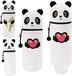 FANGHENG Kawaii etui 2 in 1 zachte etui pennenhouder cartoon etui pennenhouder gemaakt van siliconen telescopische etui voor kinderen school thuis kantoorbenodigdheden (Panda Love)