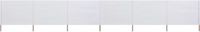 vidaXL Windscherm 6-panelen 800x120 cm stof zandwit