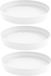 EDA sous-pot Toscane - 3x pièces - plastique - blanc - D15 cm - soucoupes