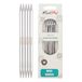KnitPro 15 cm x 6 mm Nova Cubics dubbelpuntige naalden, glanzend messing