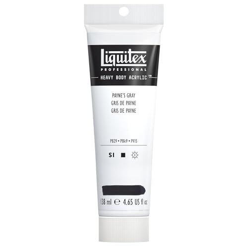 Liquitex 4417310 Professional Heavy Body acrylverf in kunstenaarskwaliteit met uitstekende lichtechtheid en boterachtige consistentie, - 138ml Tube, Payne's Gray