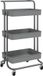 vidaXL Keukentrolley 3-laags 42x35x85 cm ijzer en ABS grijs